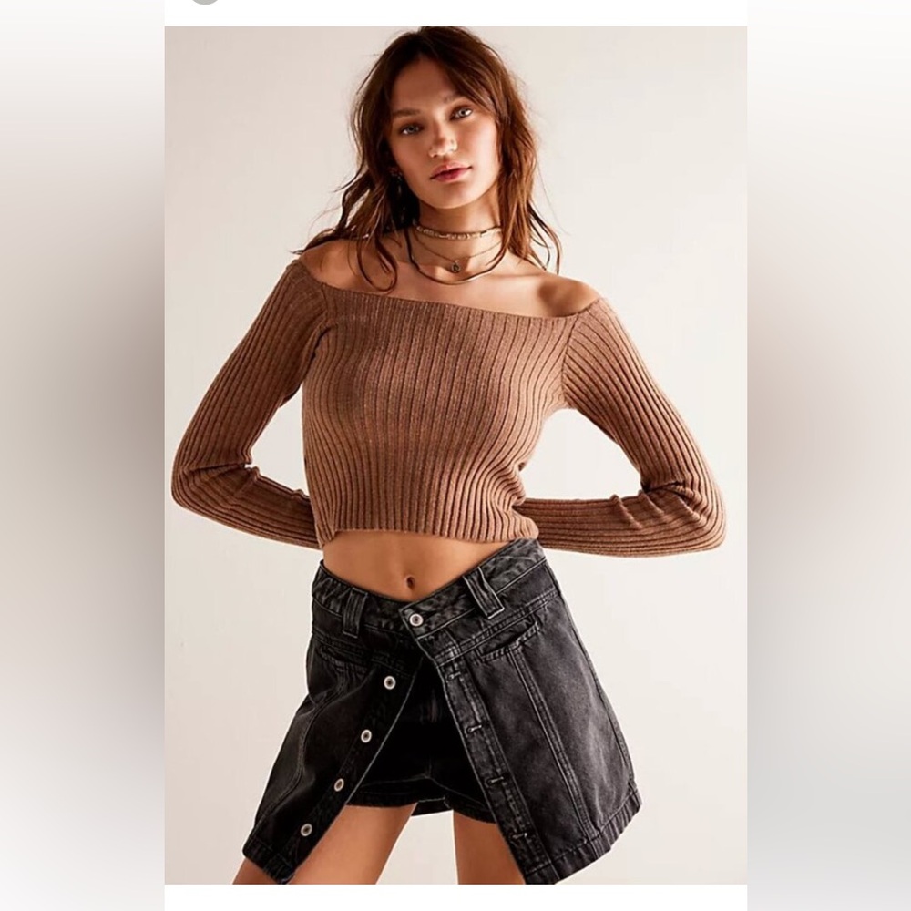 We The Free Black Denim Mini Skirt Women’s 27